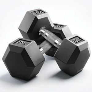 Slovic Dumbbell Set 20 KG (10 KG x 2) | Hexa Dumbbells Set for Home Workout | 20 KG Dumbbells Pair for Exercise